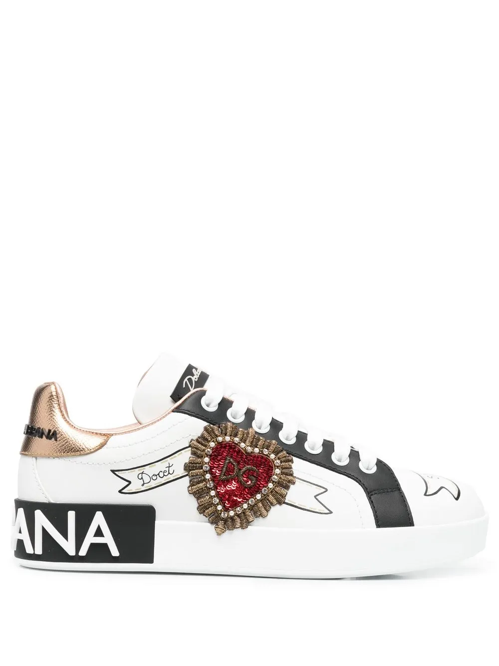 Portofino Embroidered Detail Sneakers
