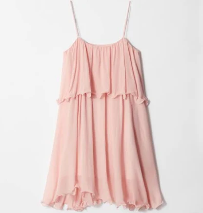 & Other Stories | Ruffle Mini Dress | Orange | 6