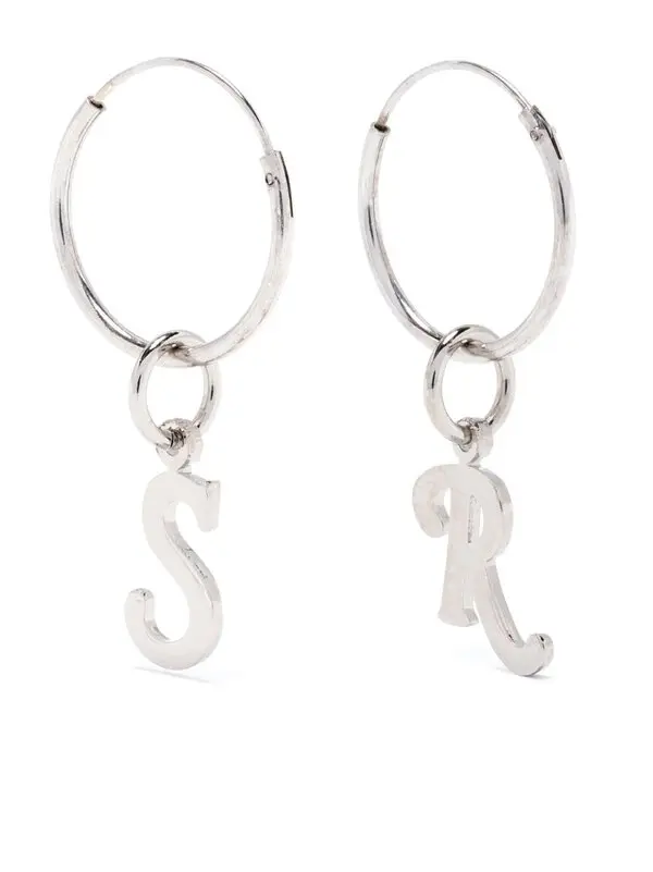 Logo-charm Hoop Earrings