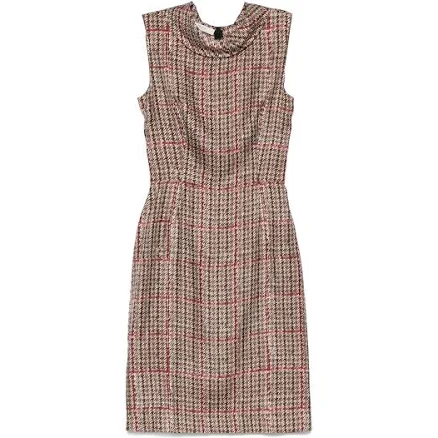 Prada 2000s Silk Houndstooth Dress