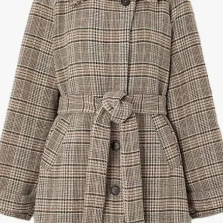 It Michaa Plaid Trench Coat
