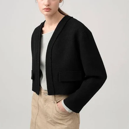 On&on W Concept Crop Tweed Jacket