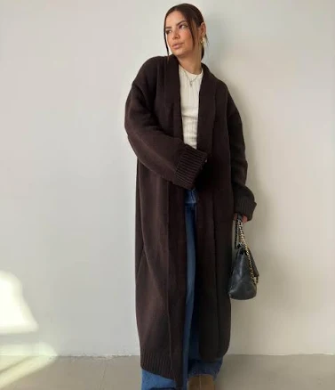 Oversized Knit Wool Cardigan