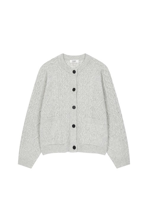 Round Neck Twisted Cardigan