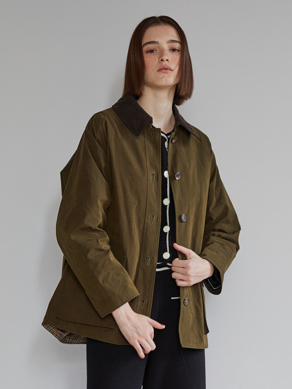 Romantic Wax Jacket_Khaki