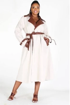 TWO TONE TRENCH