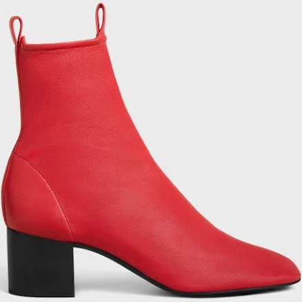 CELINE Women's Cheri Zipped Lambskin Leather Boots