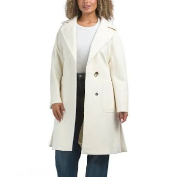 Wool and Cashmere Blend Long Coat