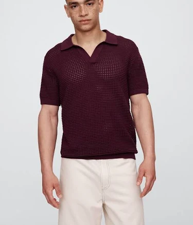 Gap Factory Men's Crochet Polo Shirt Shirt