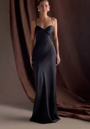 MESHKI Lilly Sweetheart Satin Maxi Dress