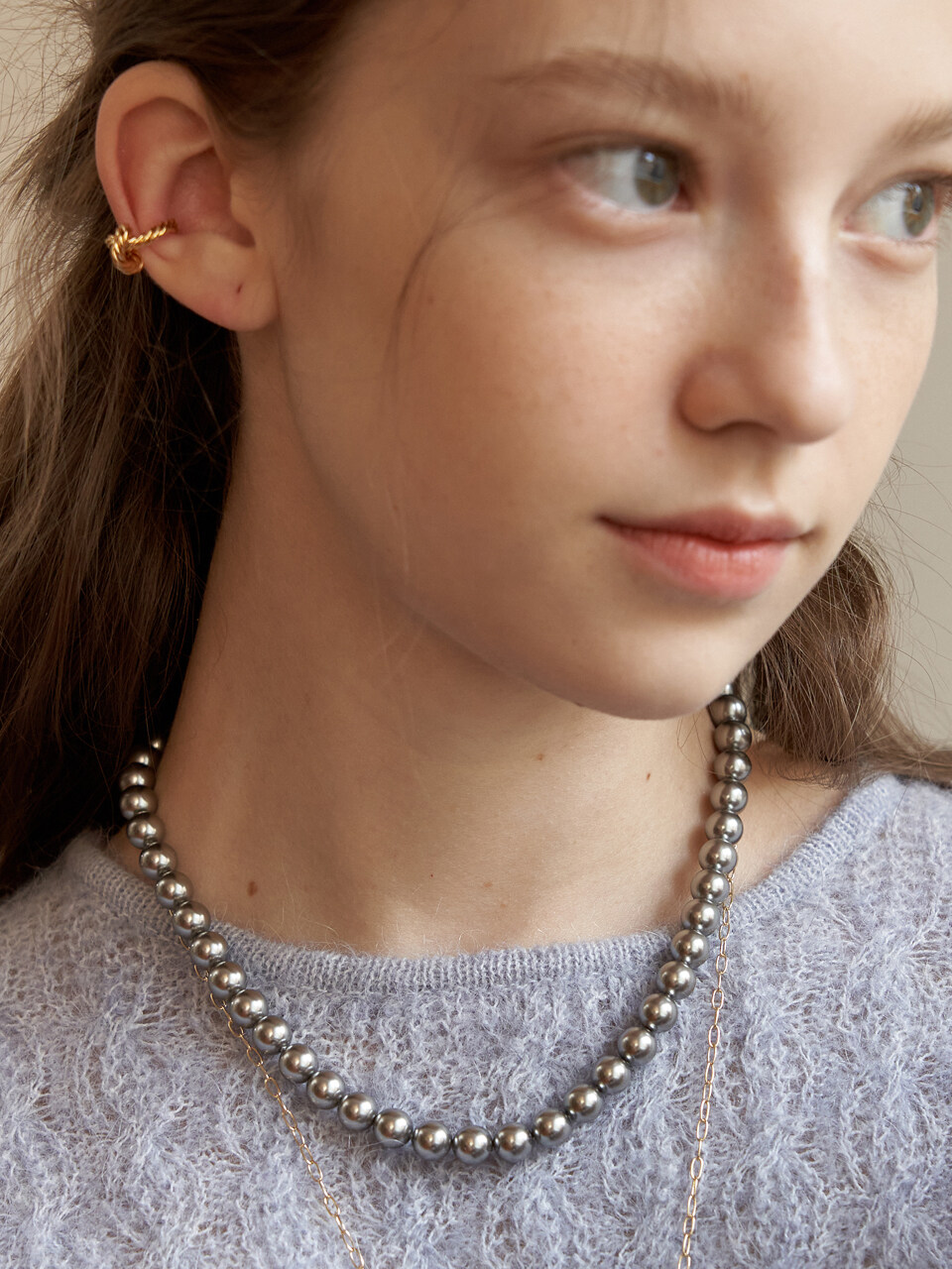 [silver925] Labradorite Pearl Necklace_NZ1116