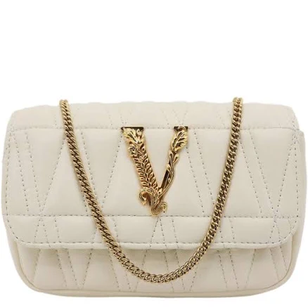 Versace Women's Virtus Quilted Nappa Leather Shoulder Bag