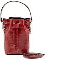 Fendi Mon Tresor Mini Bucket Bag Leather Red Shw