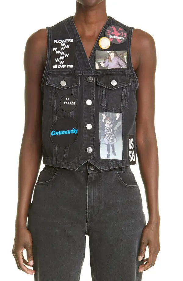 Embellished Denim Gilet