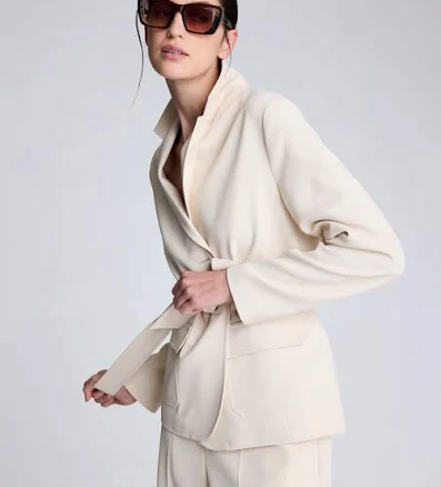 Kenneth Cole Women's Belted Stretch Twill Jacket