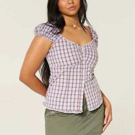 Hollister Women's Ultra Low-Rise Twill Icon Micro Mini Skort
