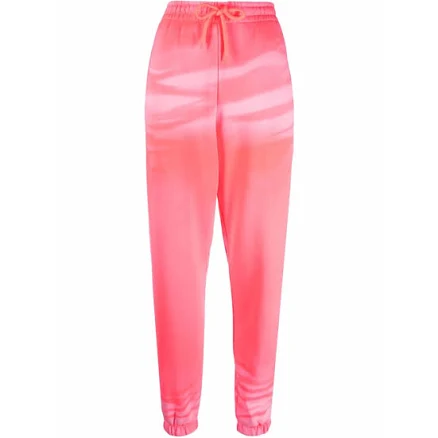 Alexander Wang - garment-dyed lounge track trousers - women - Cotton - L - Pink