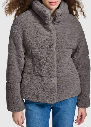 Levi's Women's Quilted Faux Fur Teddy Jacket