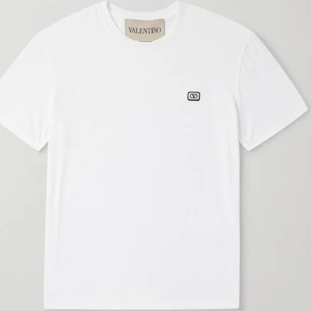 Valentino Men's Vlogo Patch Embroidered Short Sleeve T-Shirt