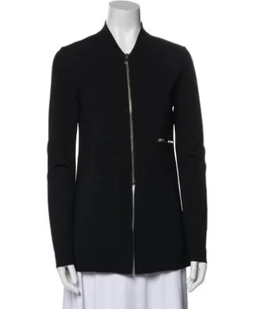 Stella McCartney Bomber Jacket in Black, Women's US6, IT42 | M