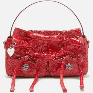 Acne Studios Womens Multipocket Micro Crinkled patent Bag