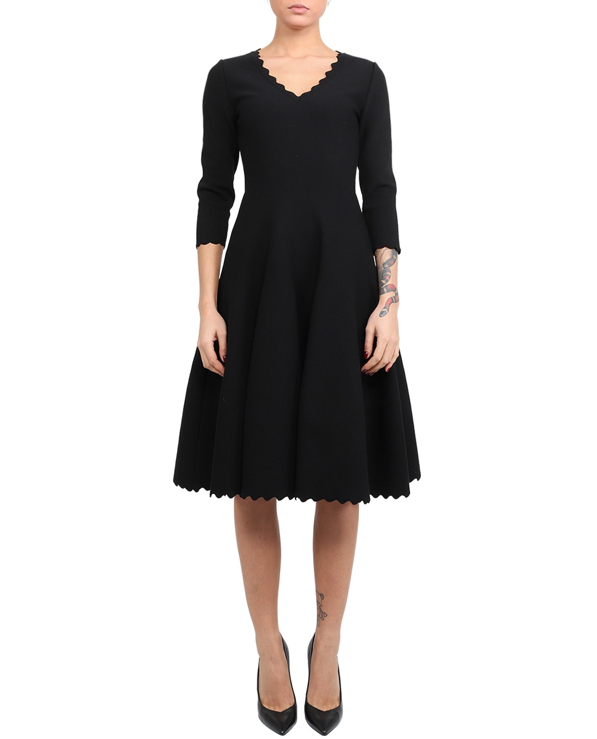 Black Scalloped Dress