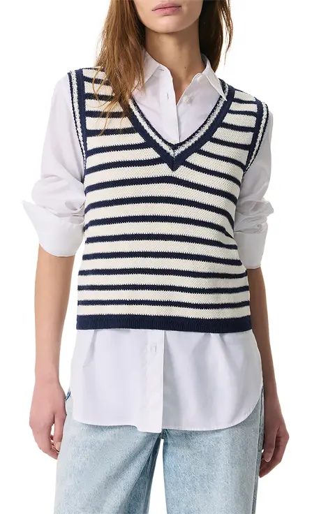 Meghan Stripe Sweater Vest