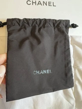 Chanel Black 2025 Drawstring Bag Size 5.5x5.5”