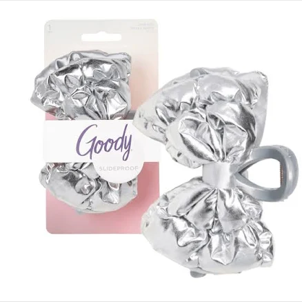 Goody Luxe Quilted SlideProof Bow Claw Clip