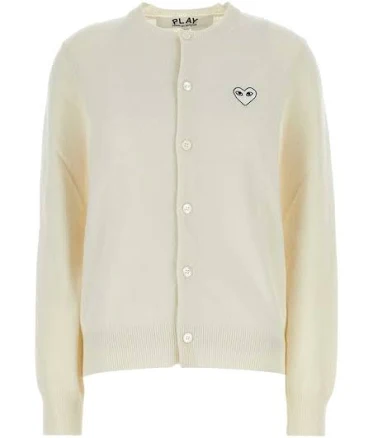 COMME des GARÇONS Play Embroidered Heart Knit Cardigan