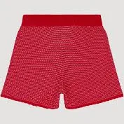 Red Scalloped Shorts