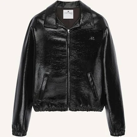 Courreges Vinyl Zipped Bomber Jacket