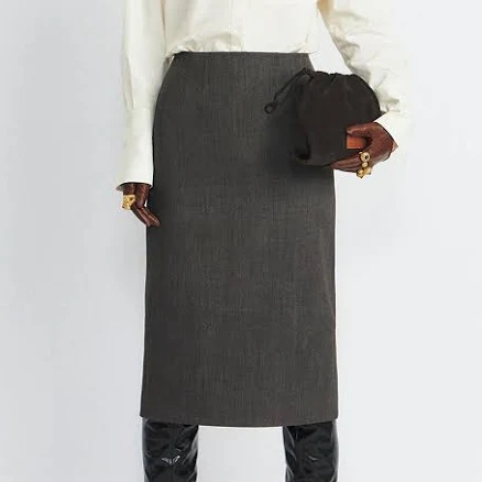 GABRIEL Lee WOOL-BLENDED MIDI Skirt
