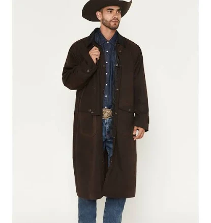 Blue Ranchwear Men's Briscoe Waxed Canvas Duster Western Overcoat