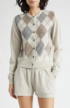 Johnstons of Elgin Clan Argyle Cashmere Cardigan