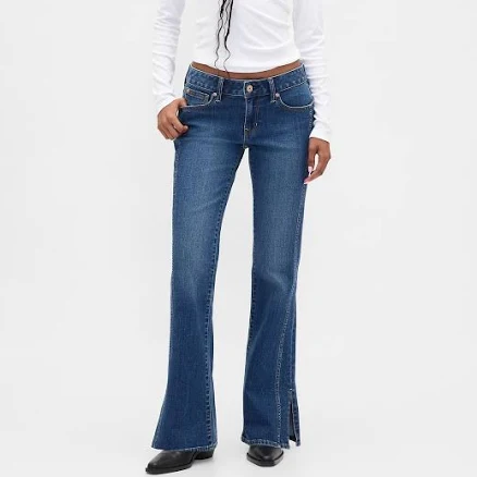 Gap Women's Low Rise Long & Lean Seamed Split-Hem Jeans