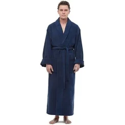 Men's Terry Cotton Ankle Length Bathrobe