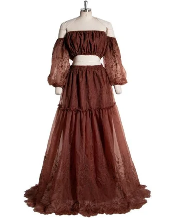 Two-Piece Lace Photo Shoot Dress