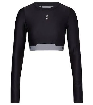 On Logo-embroidered Woven Top - Black