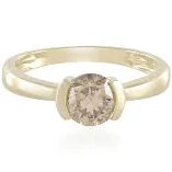 14K I2 Champagne Diamond Gold Ring, Ringsize 20 (T), Yellow Gold