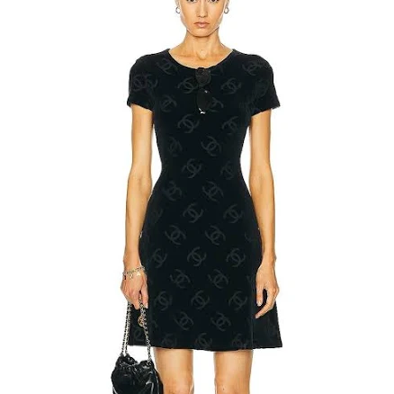 CHANEL Velour CC Dress