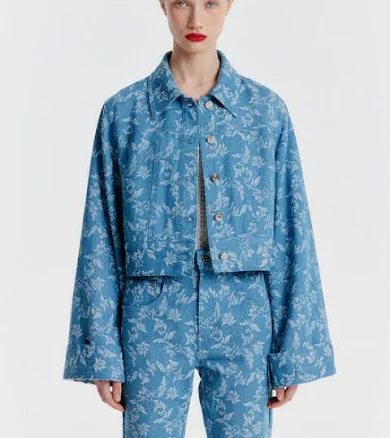 EENK Yini Cropped Denim Jacket - Blue Outerwear | ETA Seoul XS