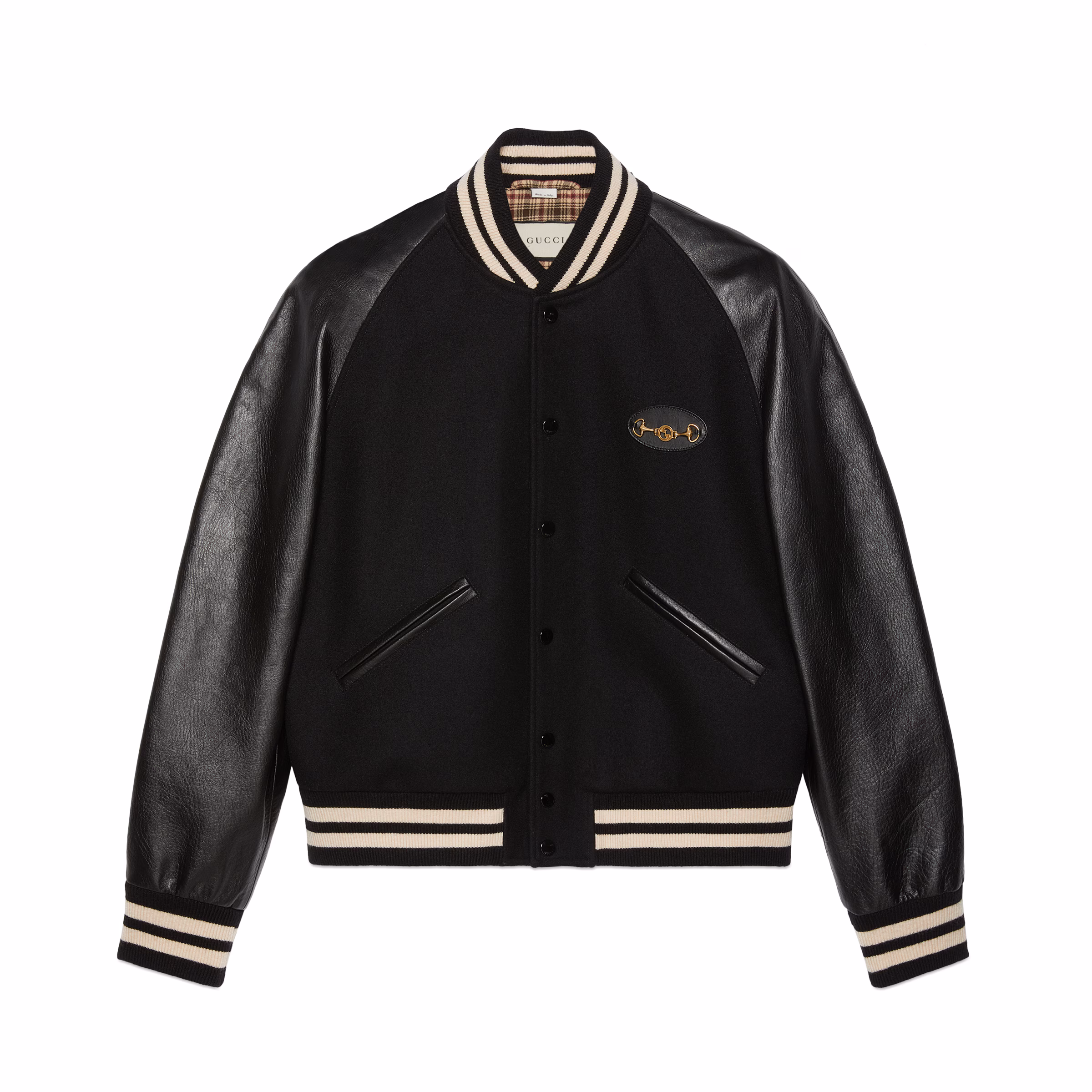 Interlocking G Horsebit Panelled Bomber Jacket