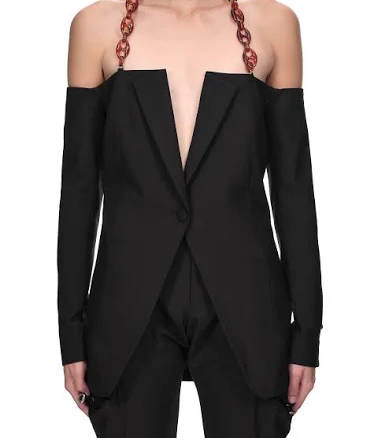 COPERNI | H.Lorenzo|Chain Detail Blazer (COP-V27106-BLACK), 34 / BLACK
