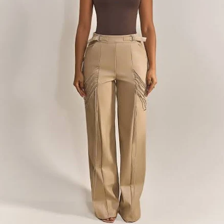 Mars The Label Leather Trousers with String Detail