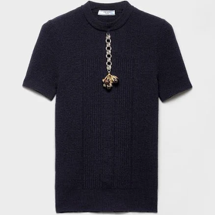 Prada Women's Short-Sleeved Wool Sweater