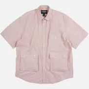 Washed Triple Pocket Half Shirt _ Indian Pink