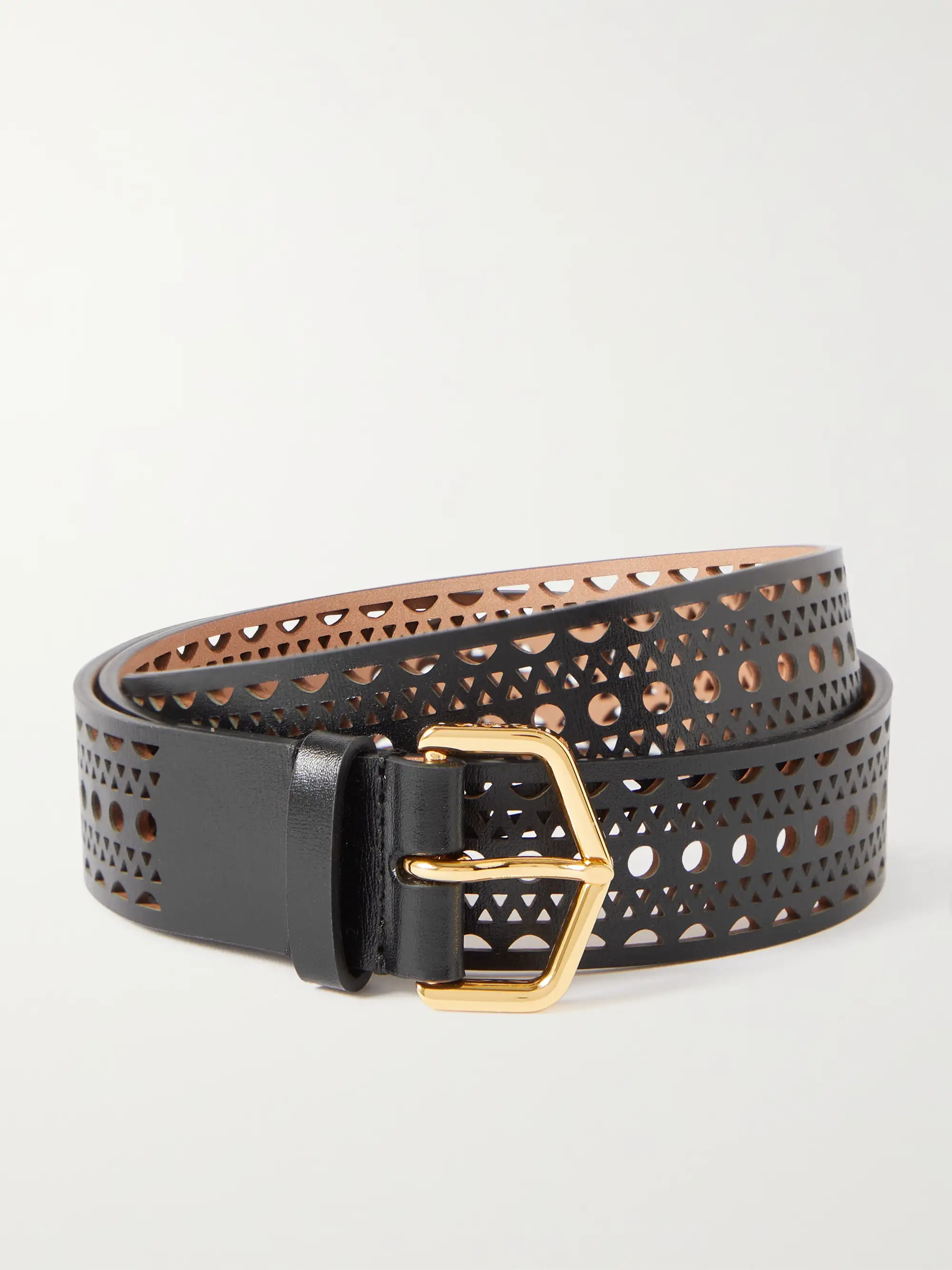 Laser-cut Leather Waist Belt