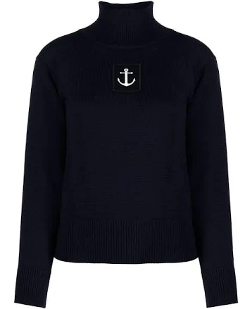 Jil Sander Logo-patch High-neck Jumper - Blue