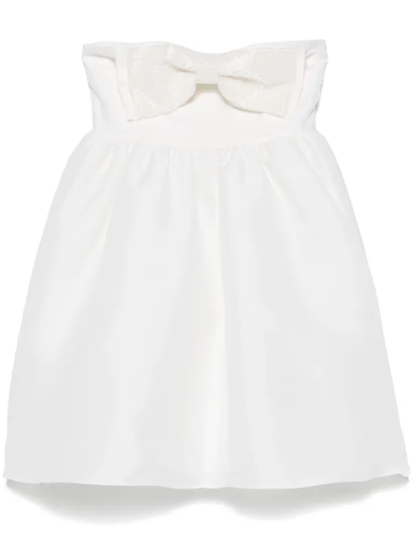Taffeta Bow Mini Dress